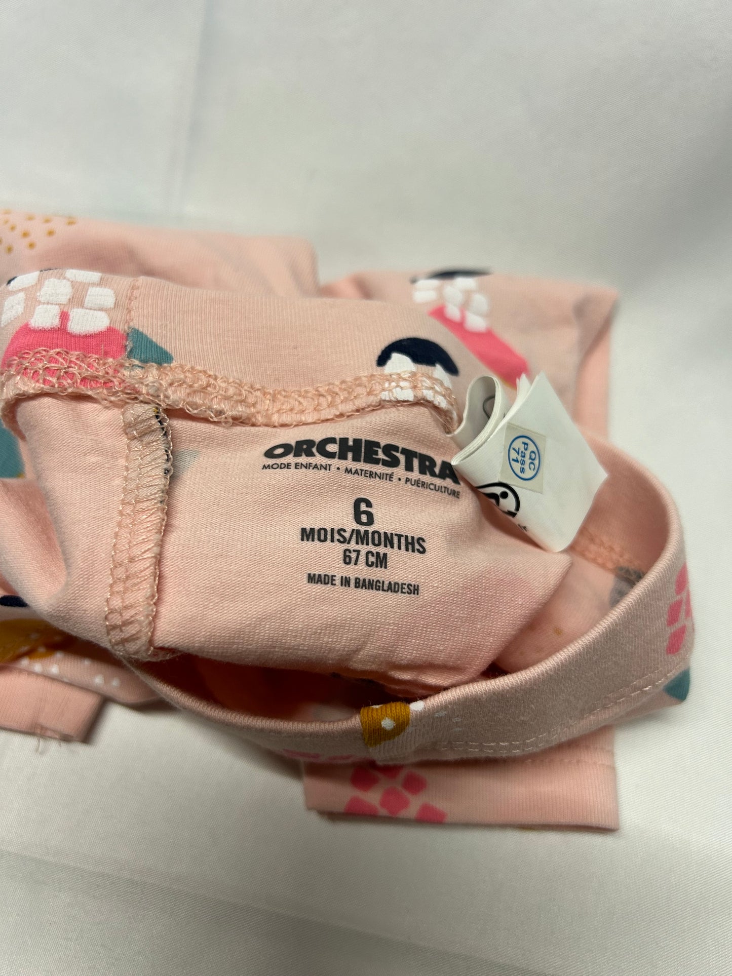 Baby 6-9 months Pink Flowers Trousers