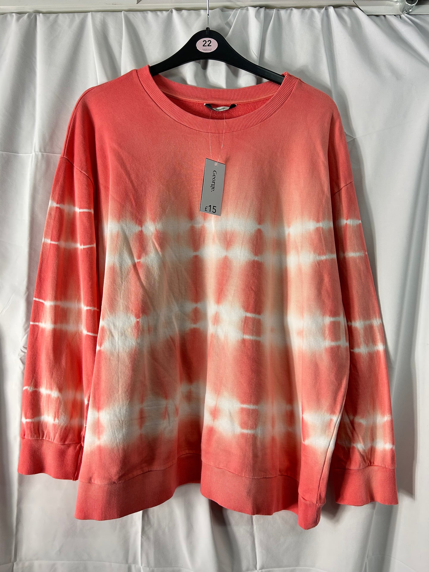 Ladies size 22 - pink tie dye jumper George@Asda