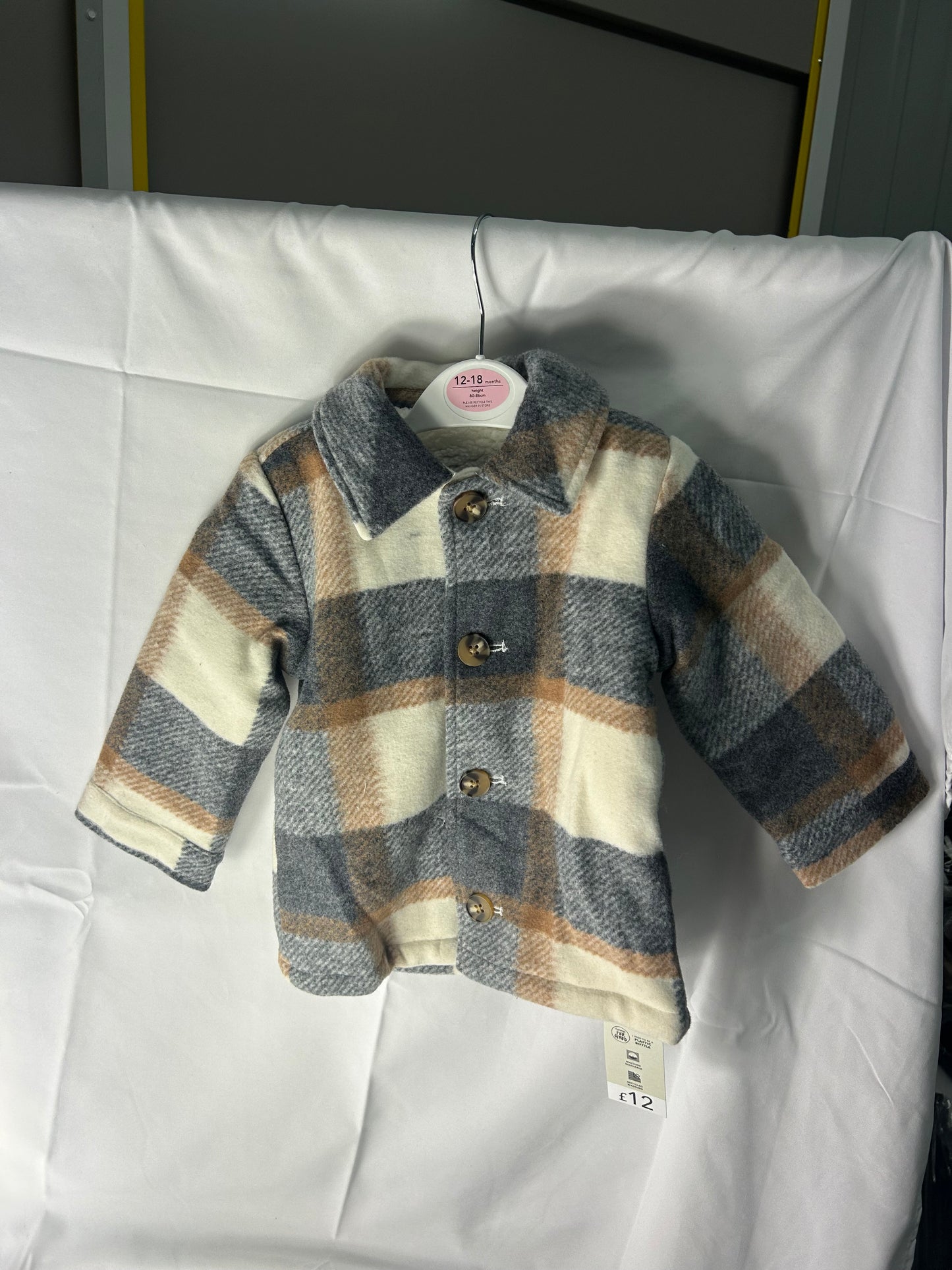 Kids size 12-18 months- check jacket / coat George@Asda