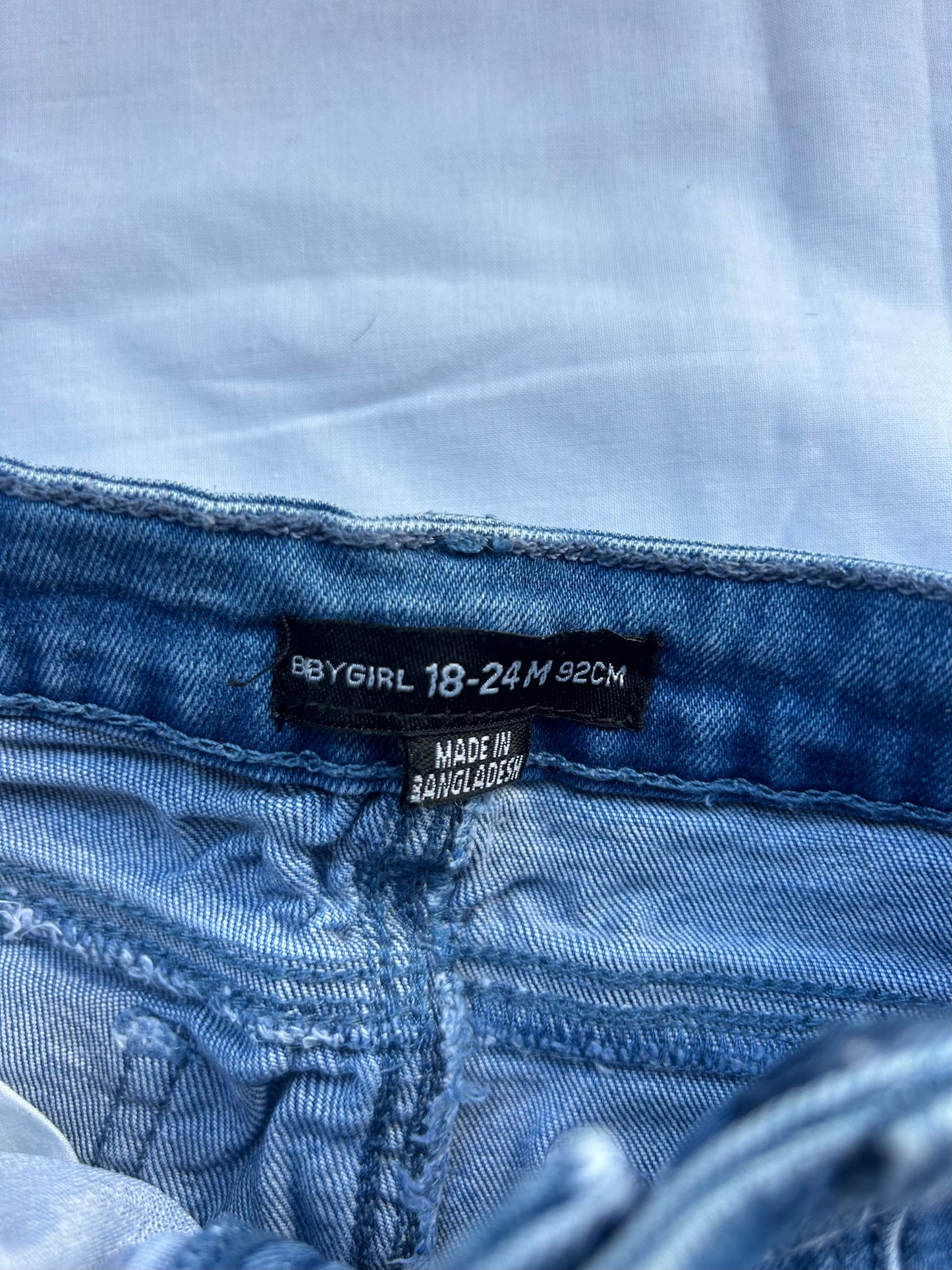 Baby 18-24 Months Blue Denim Fruit Shorts