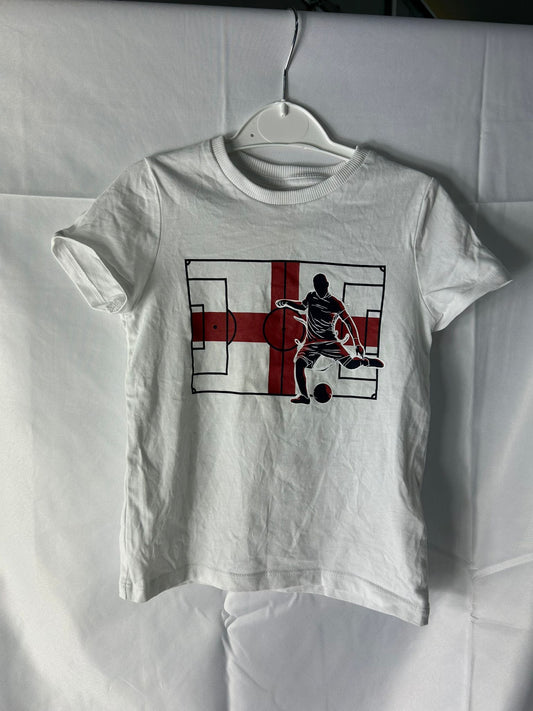 Kids M&S white England football top - Age 3-4 Years