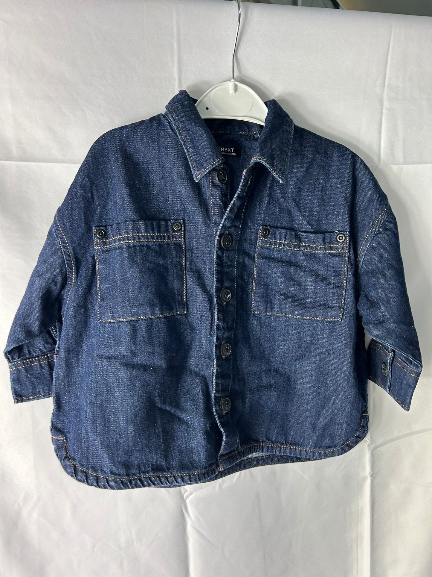 Babies NEXT Overshirt Blue Denim - Age 12-18 Months