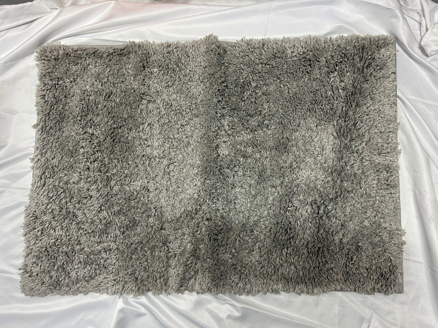 Rug grey fluffy