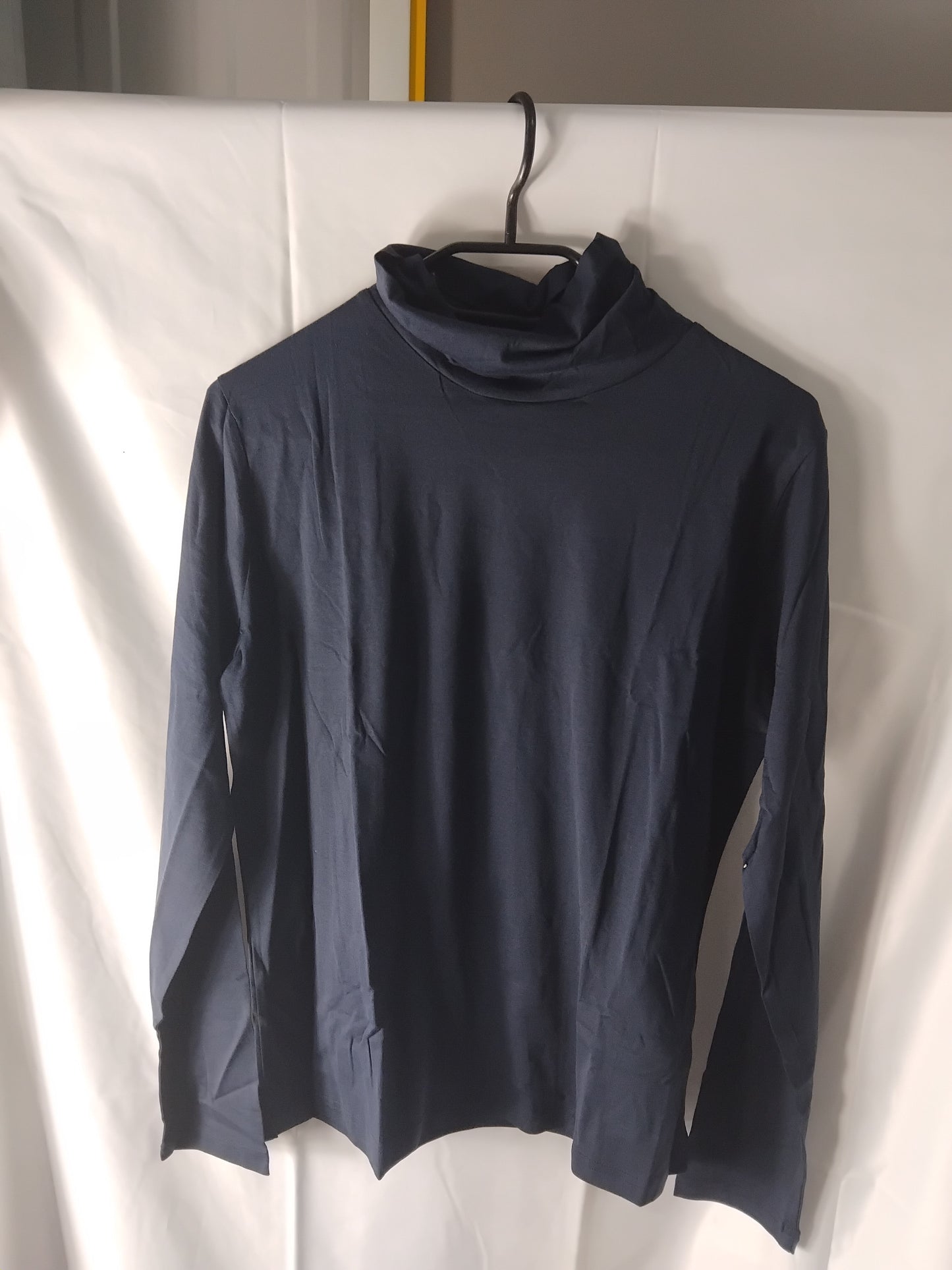 Ladies top Sunspel blue mock neck  - Size 14