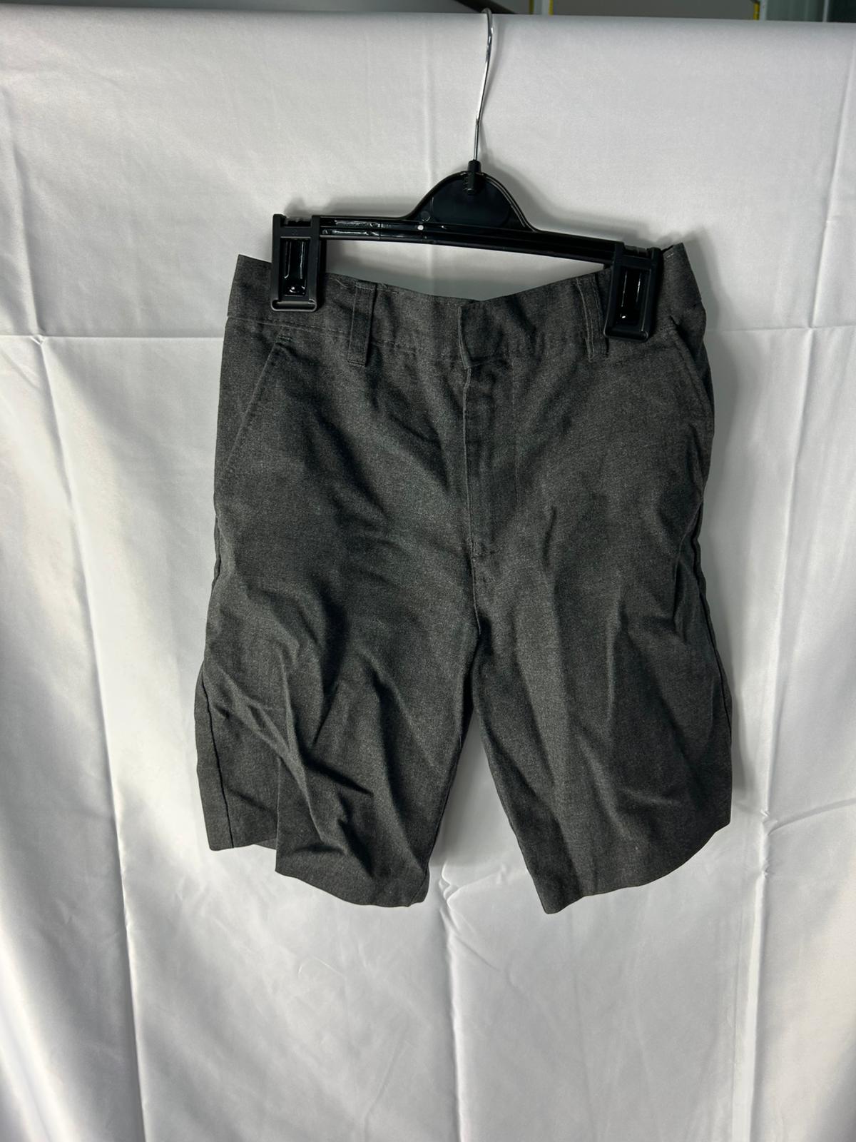 Kids Boys School Shorts Grey  - Age 6-7 Years