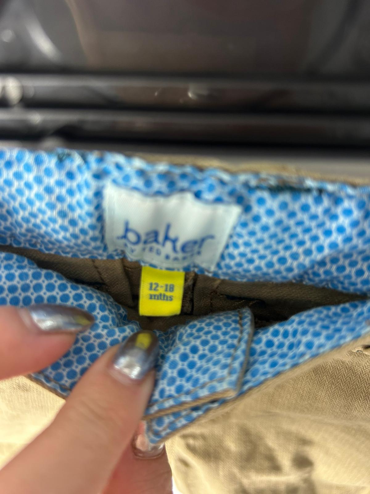 Kids BAKER Beige Chinos - Age 12-18 Months