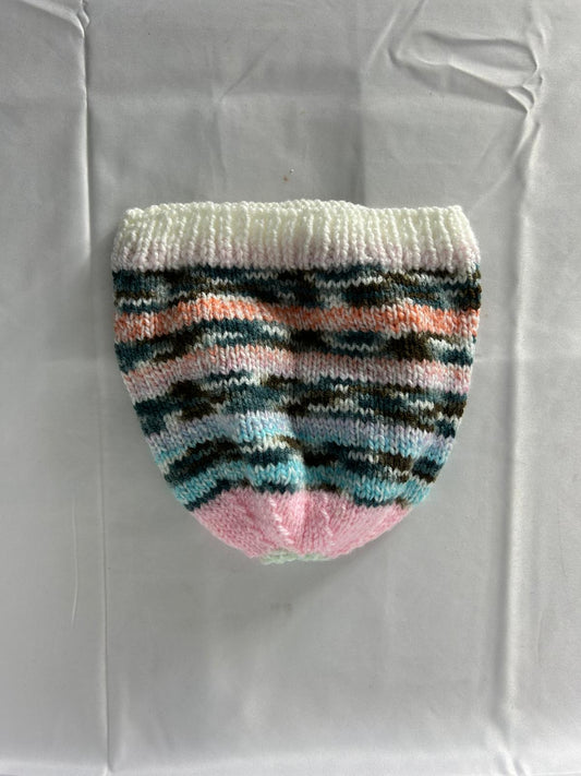 Baby Hat Knitted Pastel Stripes Stripes