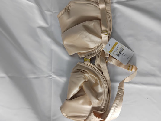 Ladies Bra Beige Silky Front Clasp - Size 38D