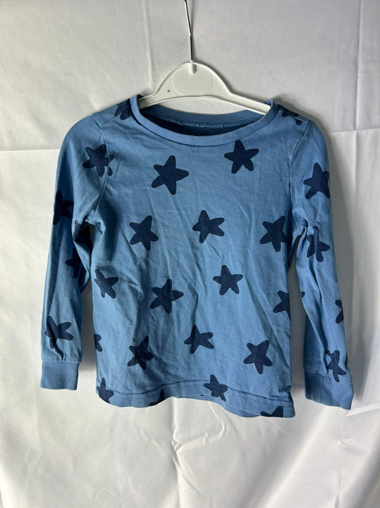 Kids TU blue black stars top - Age 2-3 Years