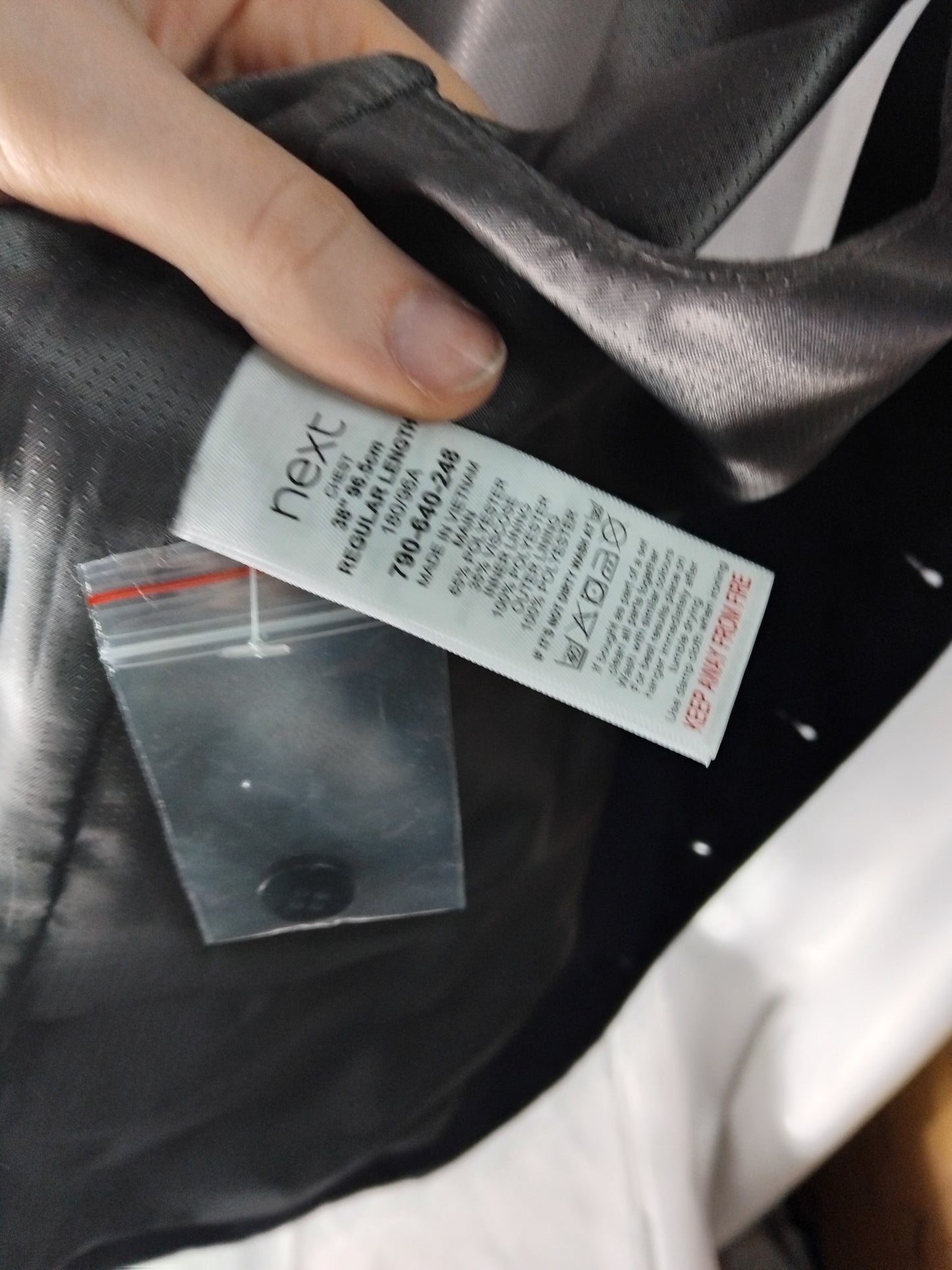 Men's Next Navy Silver Waistcoat - Size 38 chest