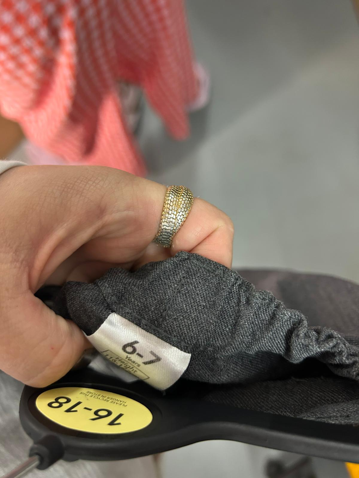 Kids Boys School Trousers Grey  - Age 6-7 Years