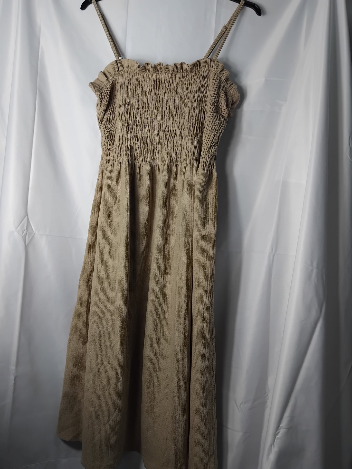 Ladies Long Khaki H&M dress - Size XL