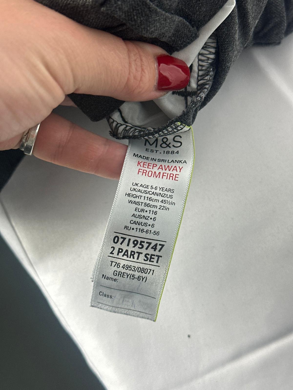 Kids Boys M&S school Shorts grey - Age 5-6