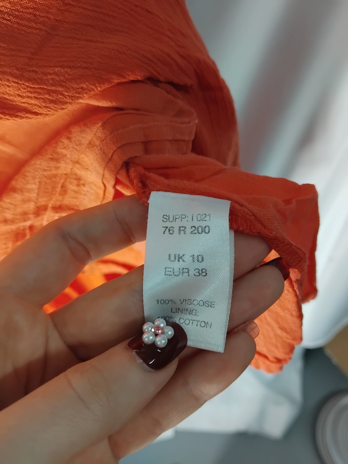 Ladies Kaleidoscope Petite Orange Skirt - Size 10