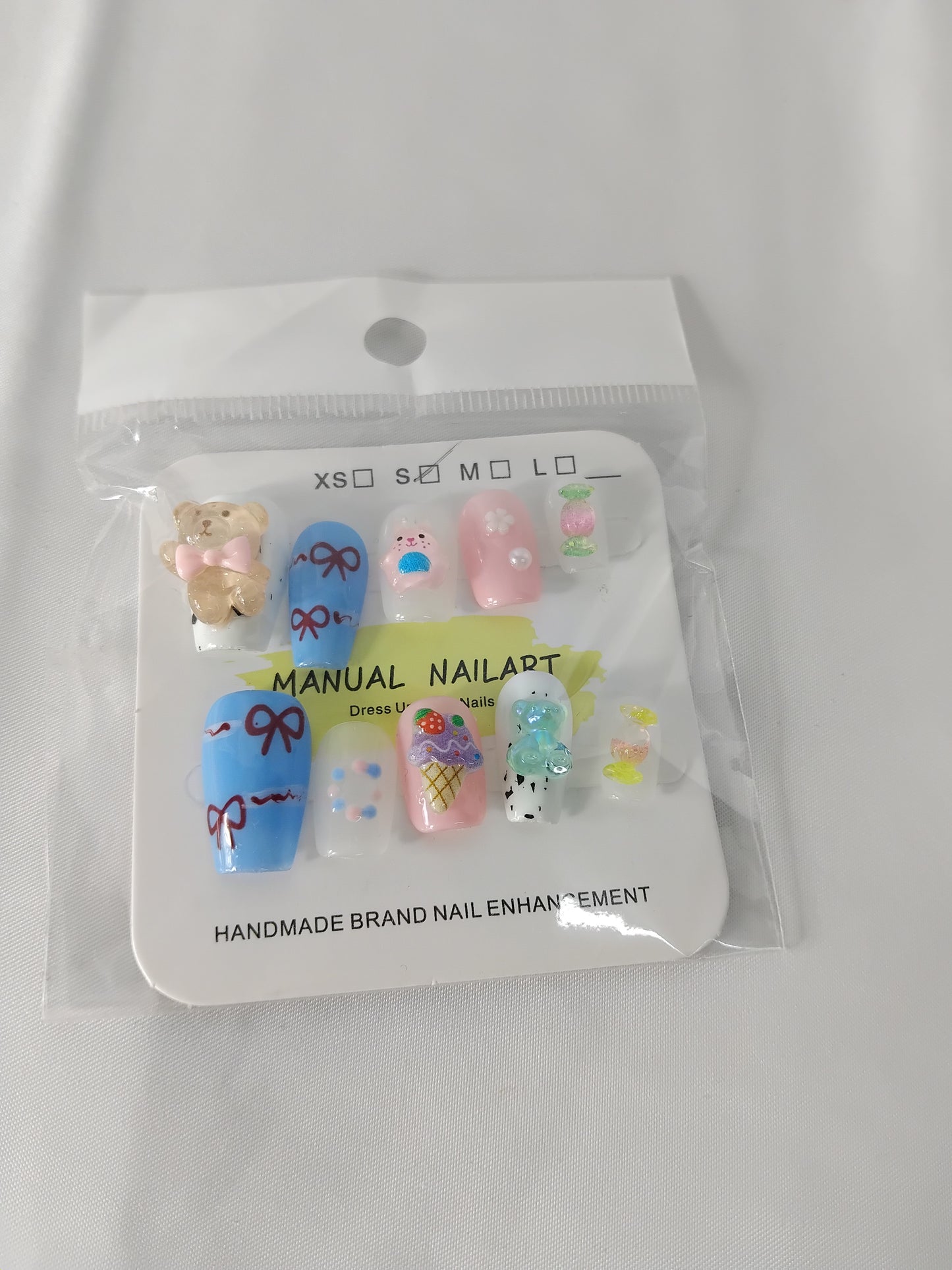 False nails - Mixed Designs - Size Small (teenager / young adult)