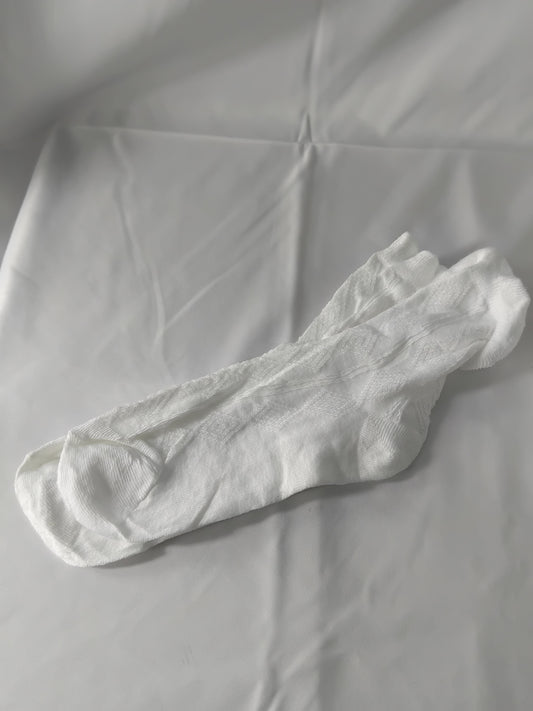 Ladies 1 Pair White Ankle Socks - One Size