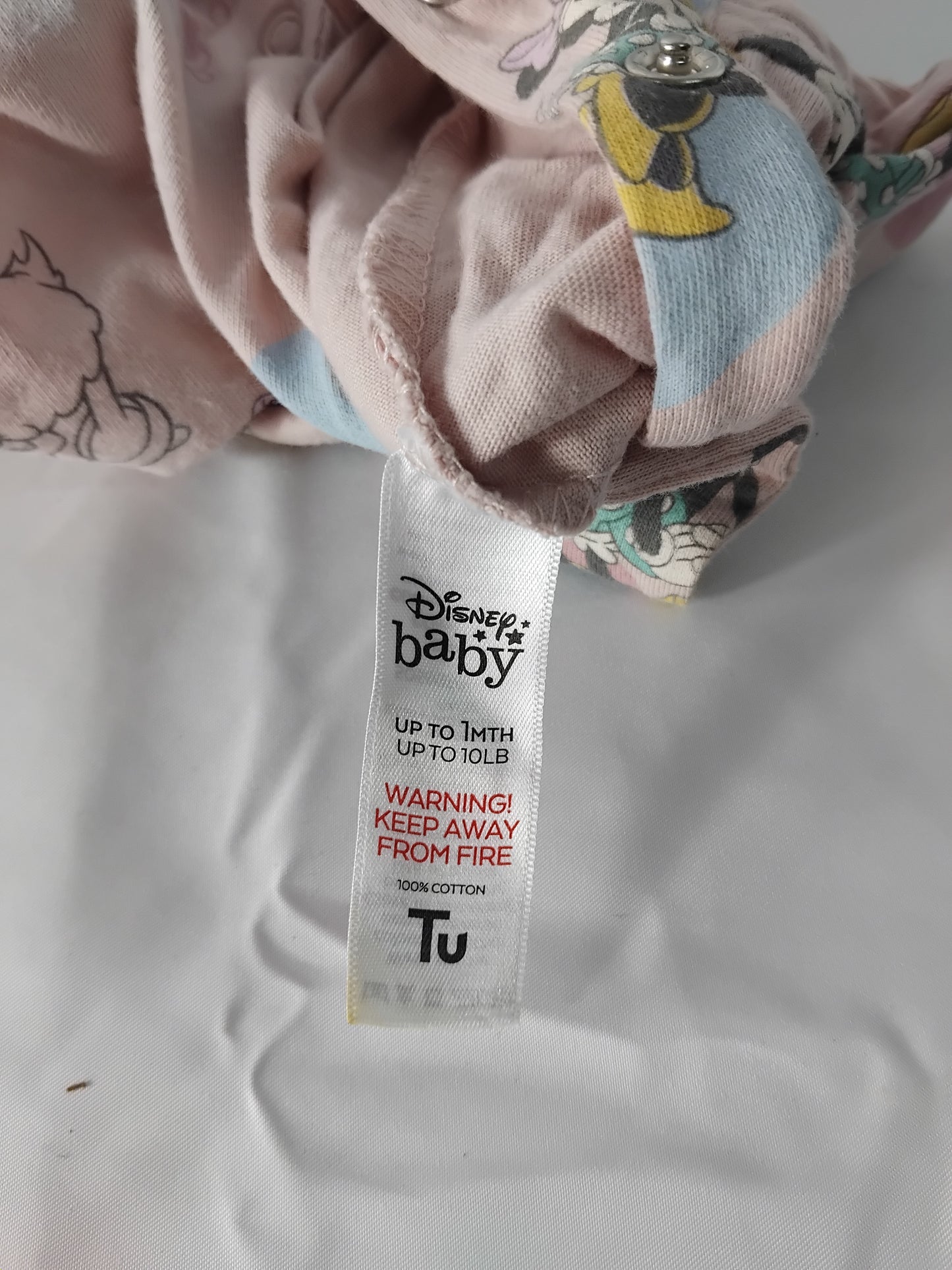 Babies (upto 1 month) Disney pink babygrow