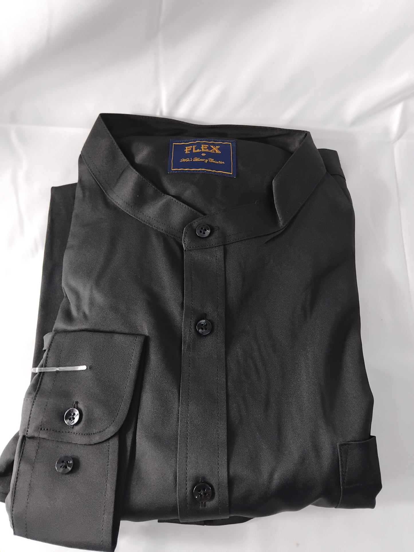 Men's shirt - ASOS black long-sleeved shirt - Size 4XL