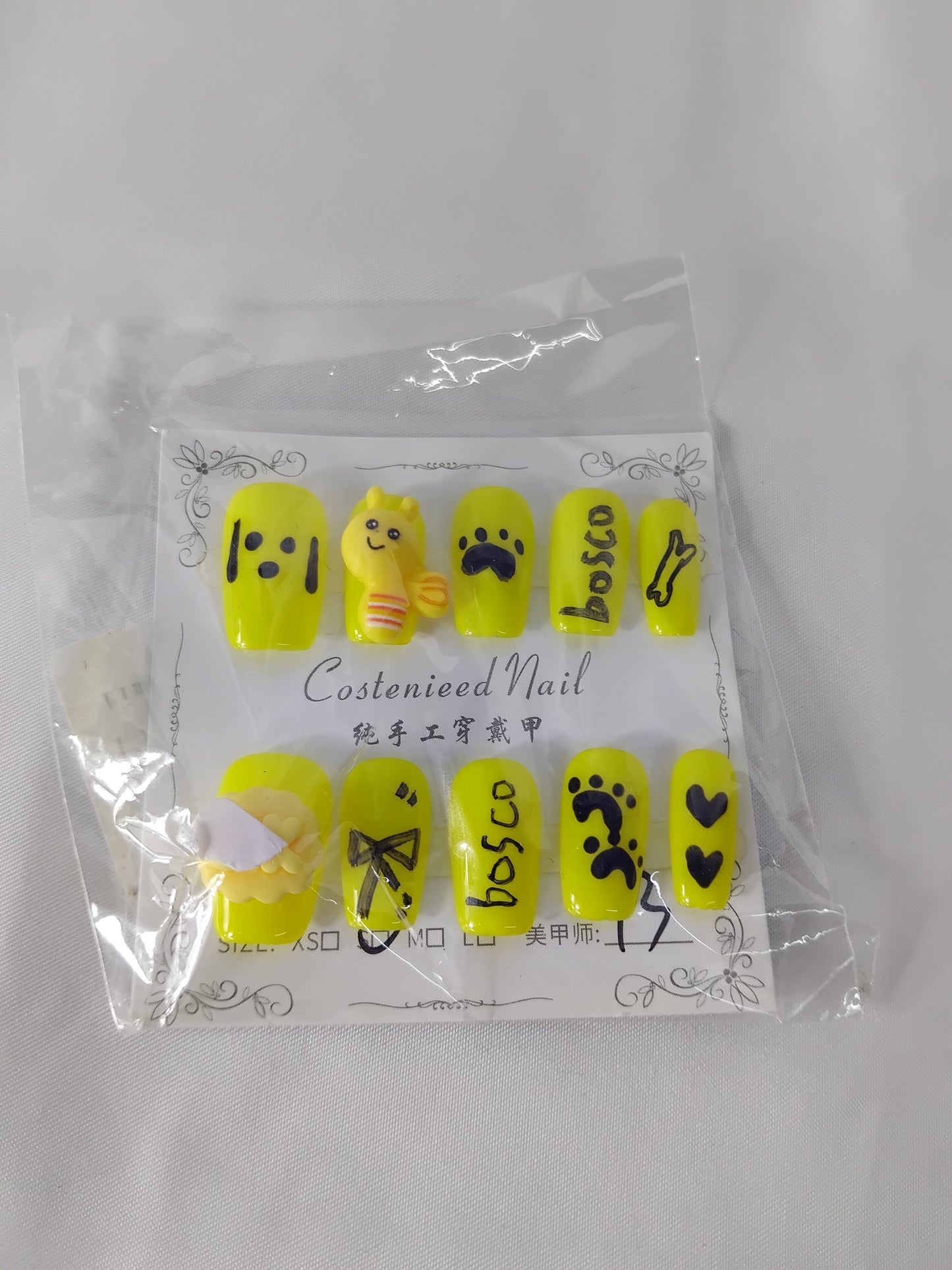 False nails - Mixed Designs - Size Small (teenager / young adult)