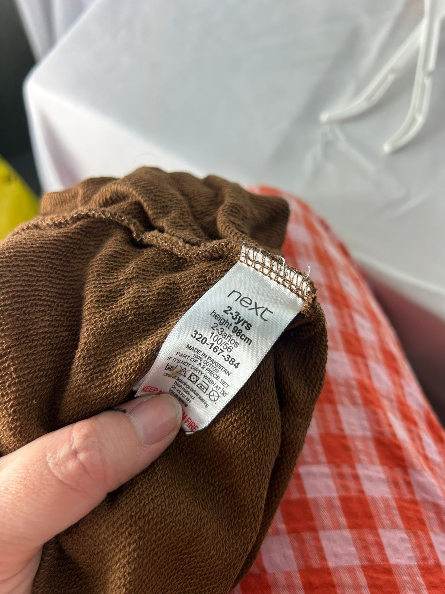 Kids Boys TU Dungarees Brown with Black pattern  - Age 2-3 Years