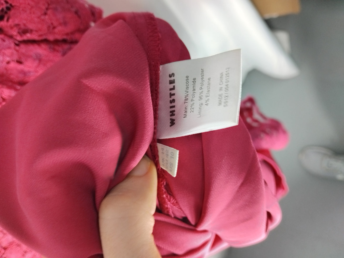 Whistles Ladies Formal Pink dress - Size 14