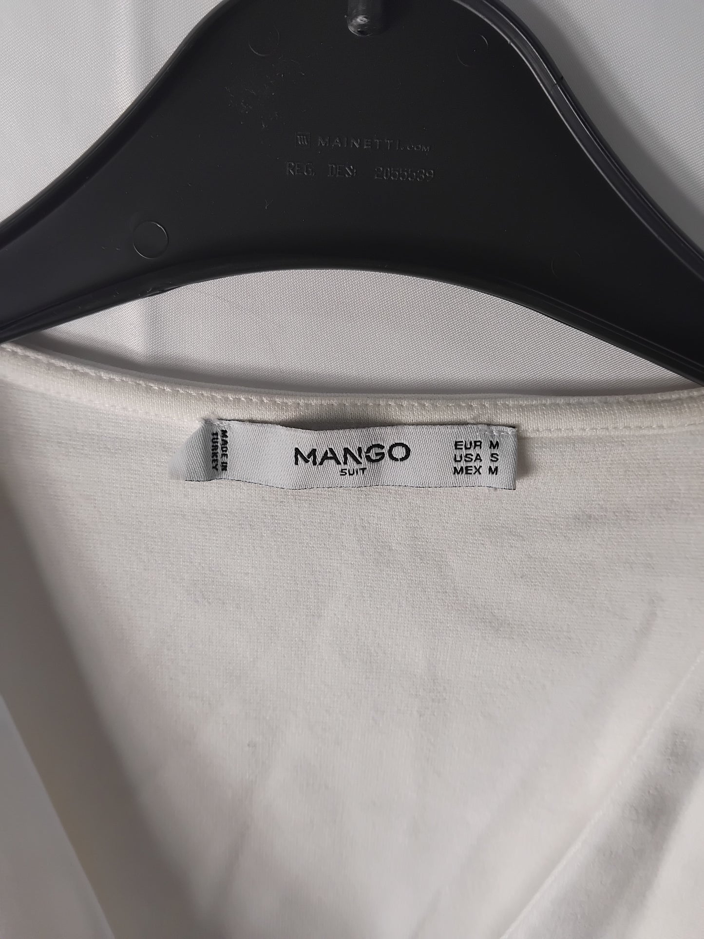 Ladies Mango White Wrap Top - Size Medium