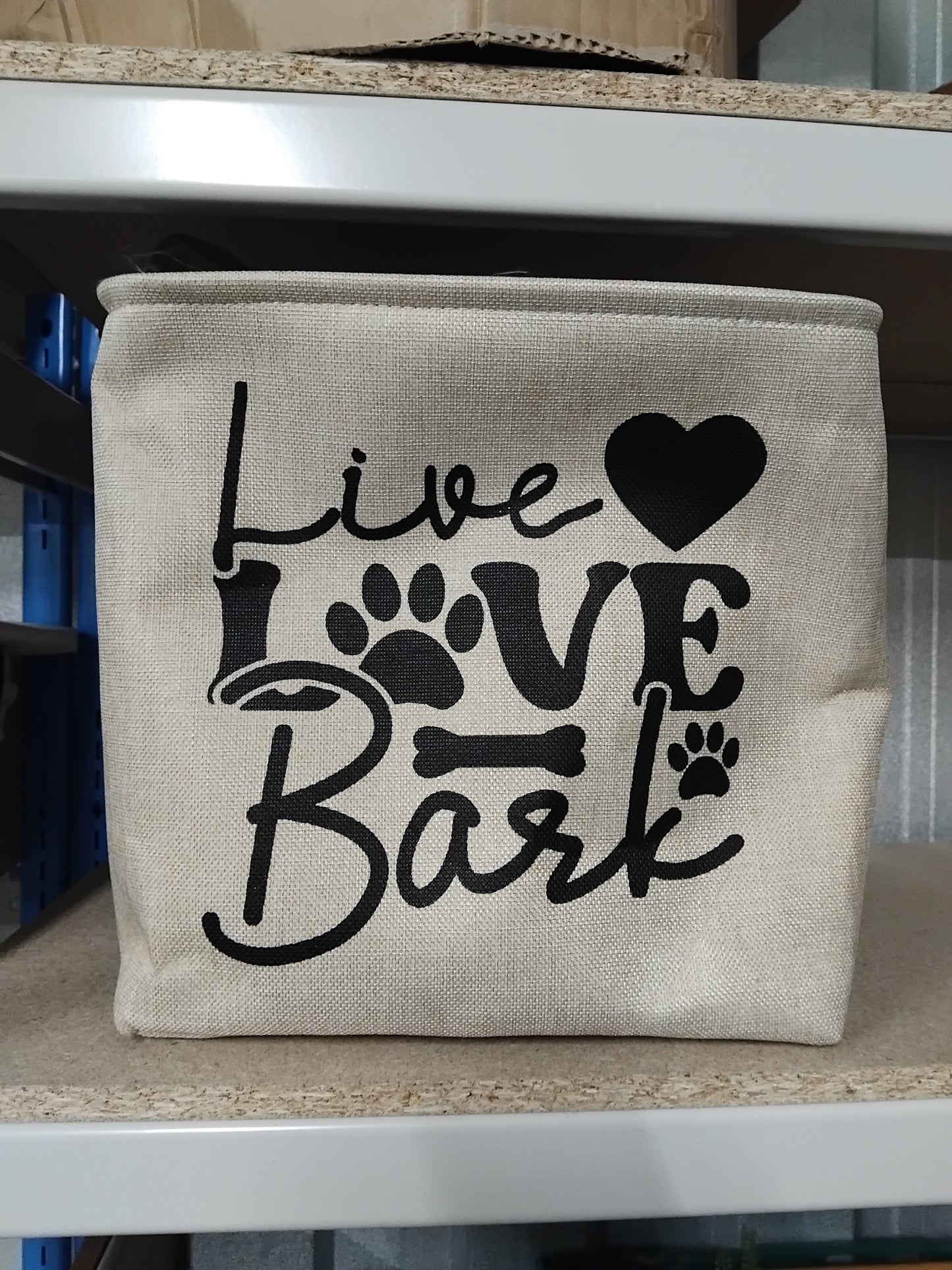 Live Love Bark (Dog) - Small Laundry Basket