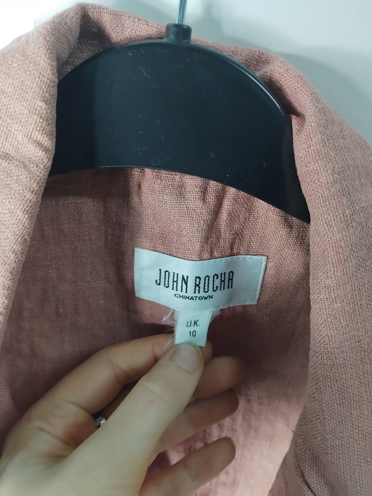 Ladies Gilet / Vest - John Rocha coral pink linen - Size 12