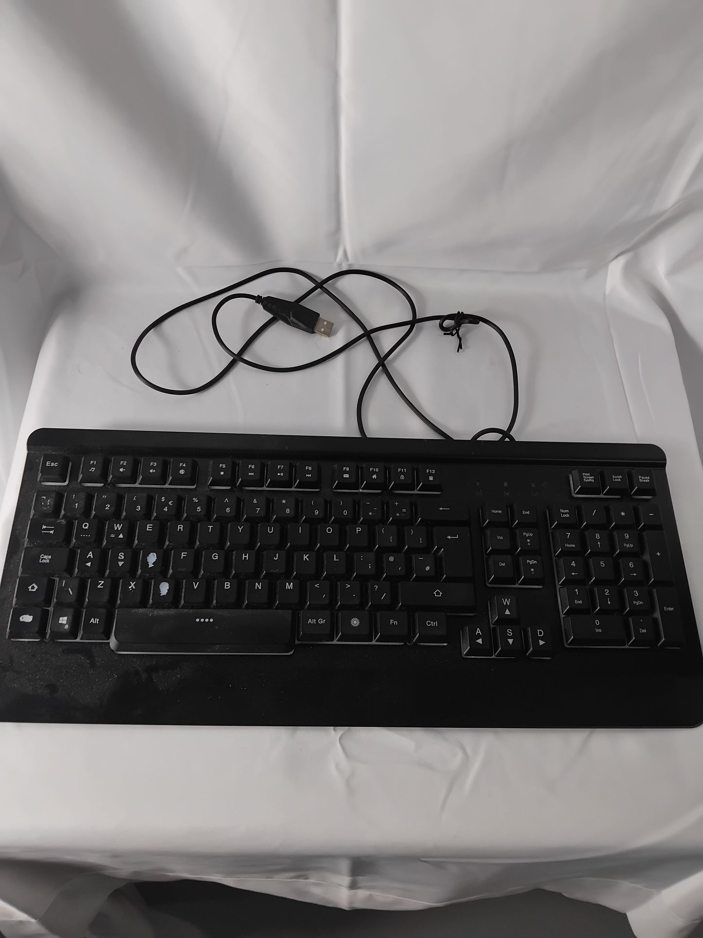 Large gaming keyboard with RGB lights