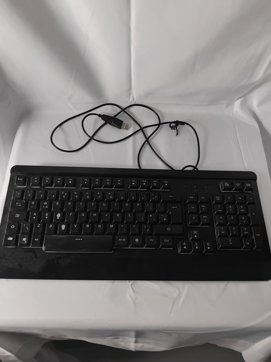 Large gaming keyboard with RGB lights