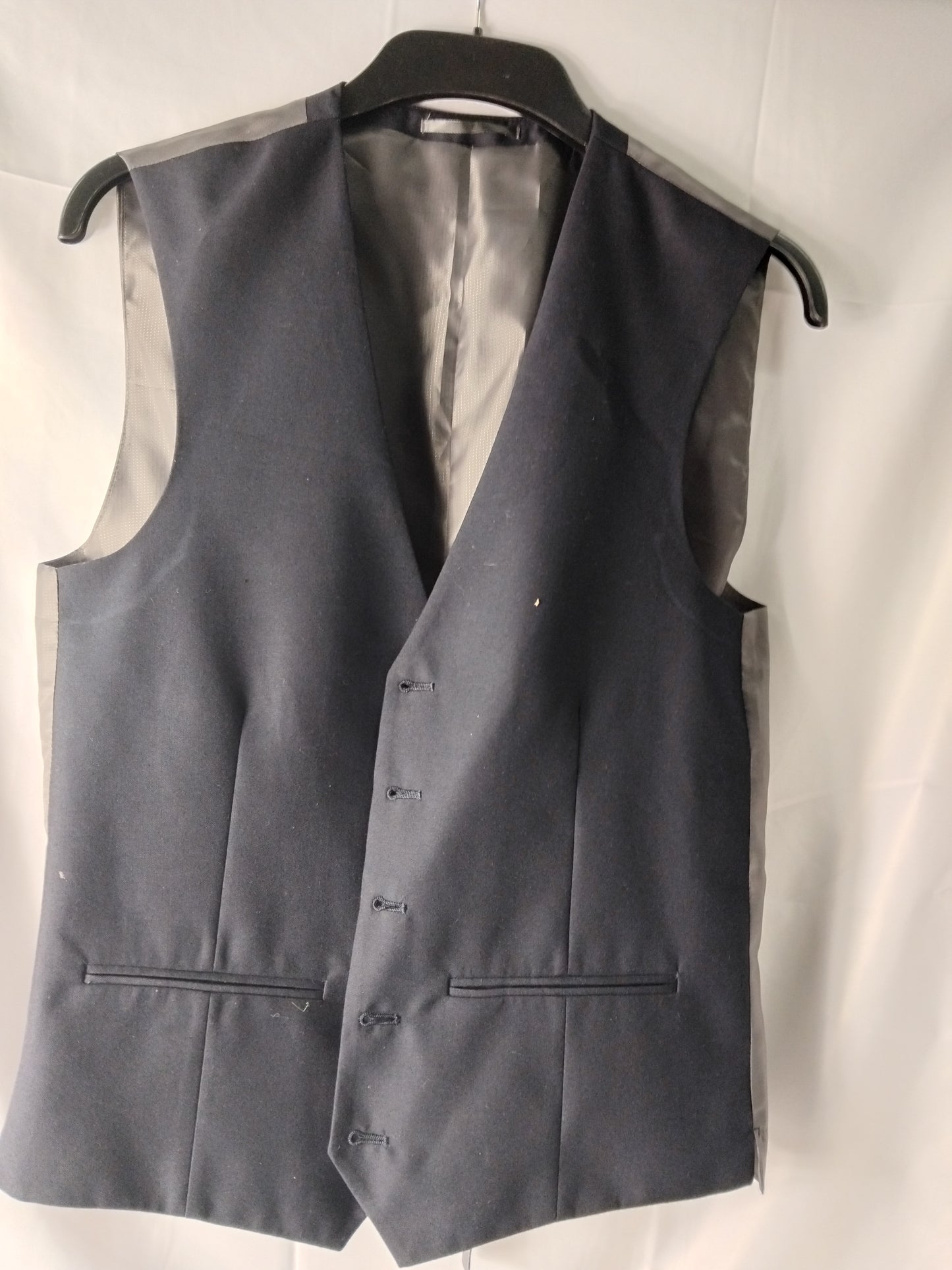 Men's Next Navy Silver Waistcoat - Size 38 chest