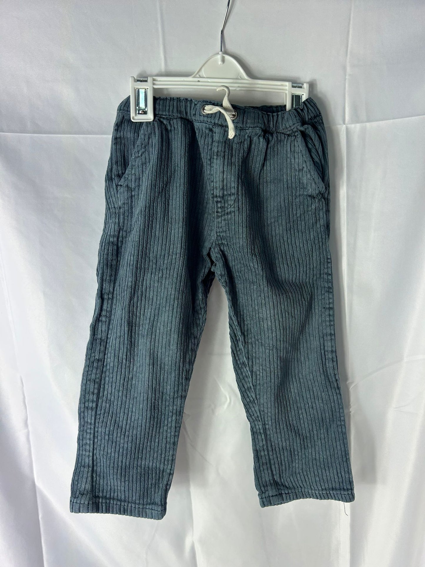 Kids Boys NEXT Trousers Blue Corduroy - Age 2-3 Years