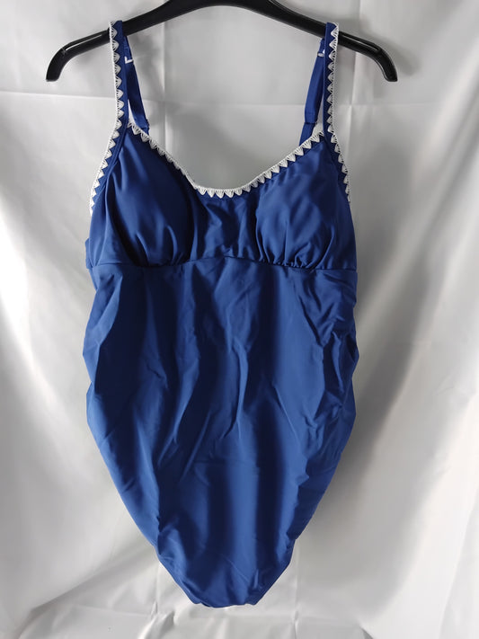 Ladies Maternity Swimwear Blue One Piece - Size L