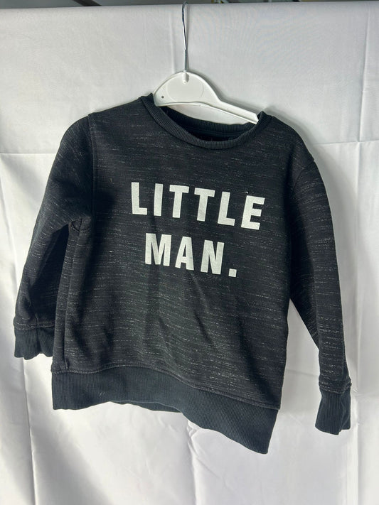 Kids NEXT Jumper black little man - Age 2-3 Years