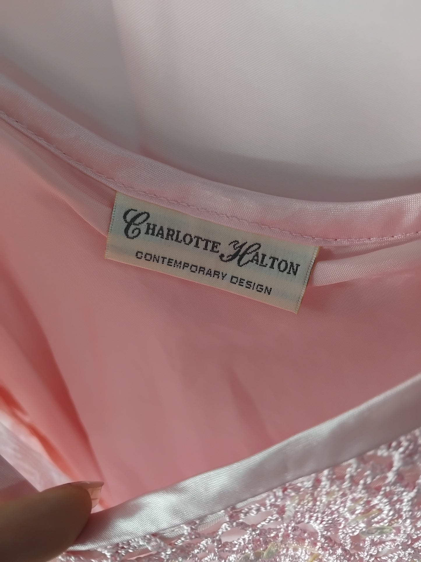 Ladies Charlotte Halton Pink Sequin Vest Top - Size 8 estimated