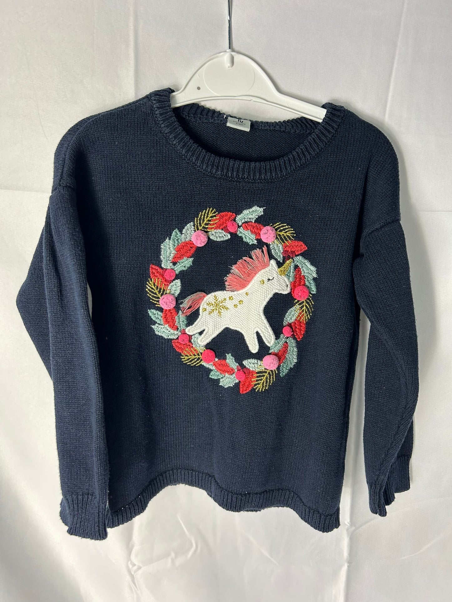 Kids TU Jumper Navy Unicorn - Age 2-3 Years