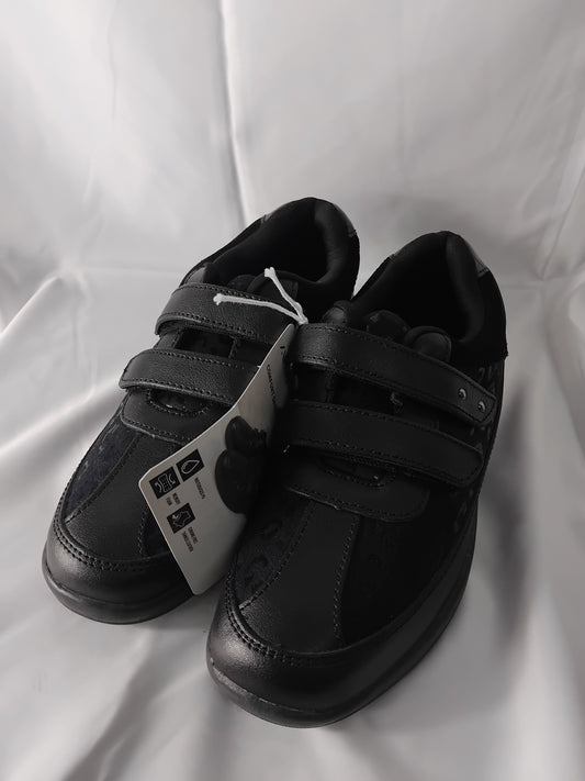 Ladies comfort shoes black leopard print - Size 6