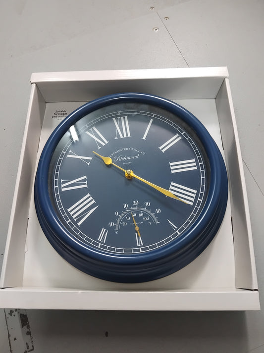 Wall clock royal blue