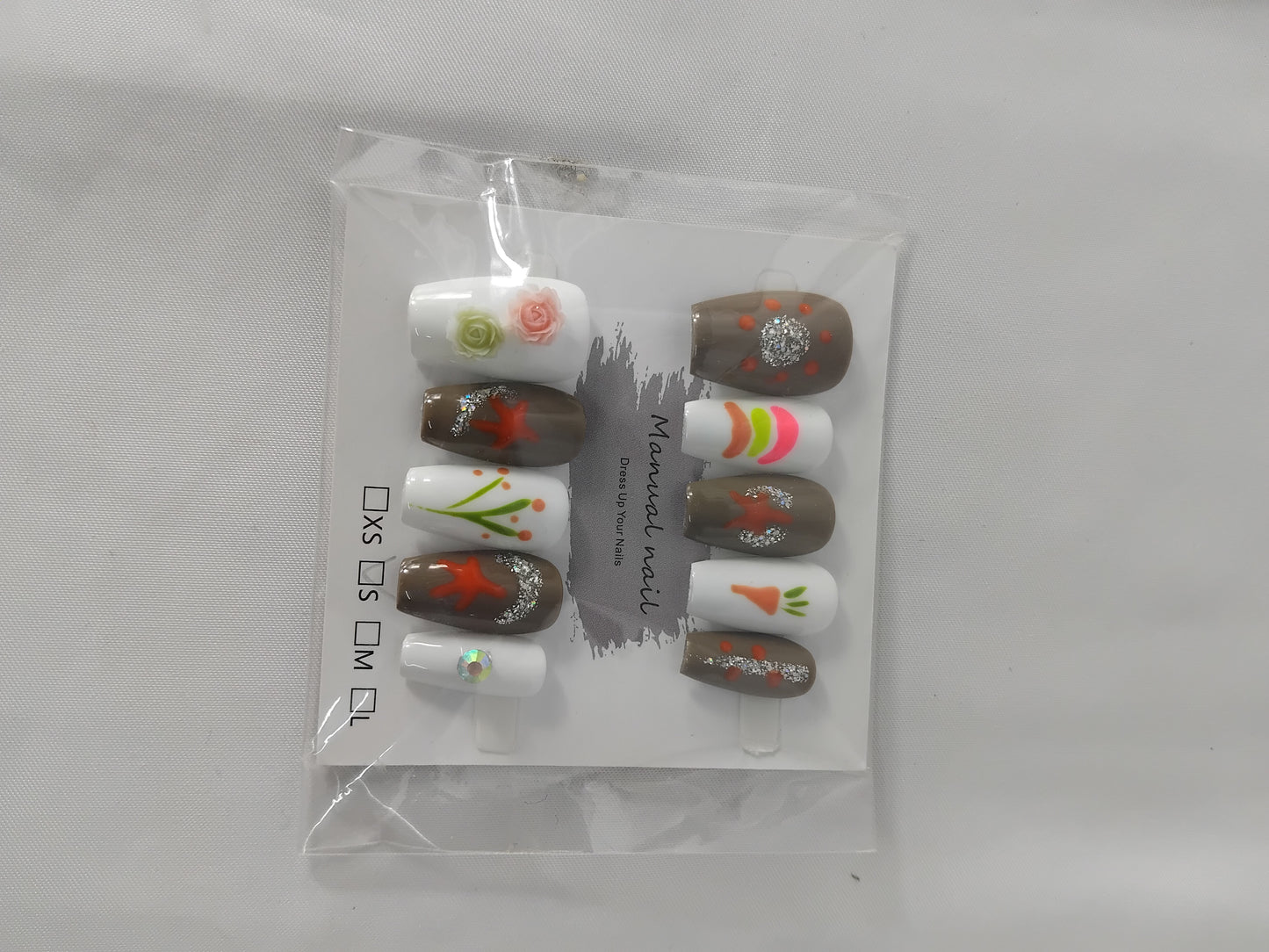 False nails - Mixed Designs - Size Small (teenager / young adult)