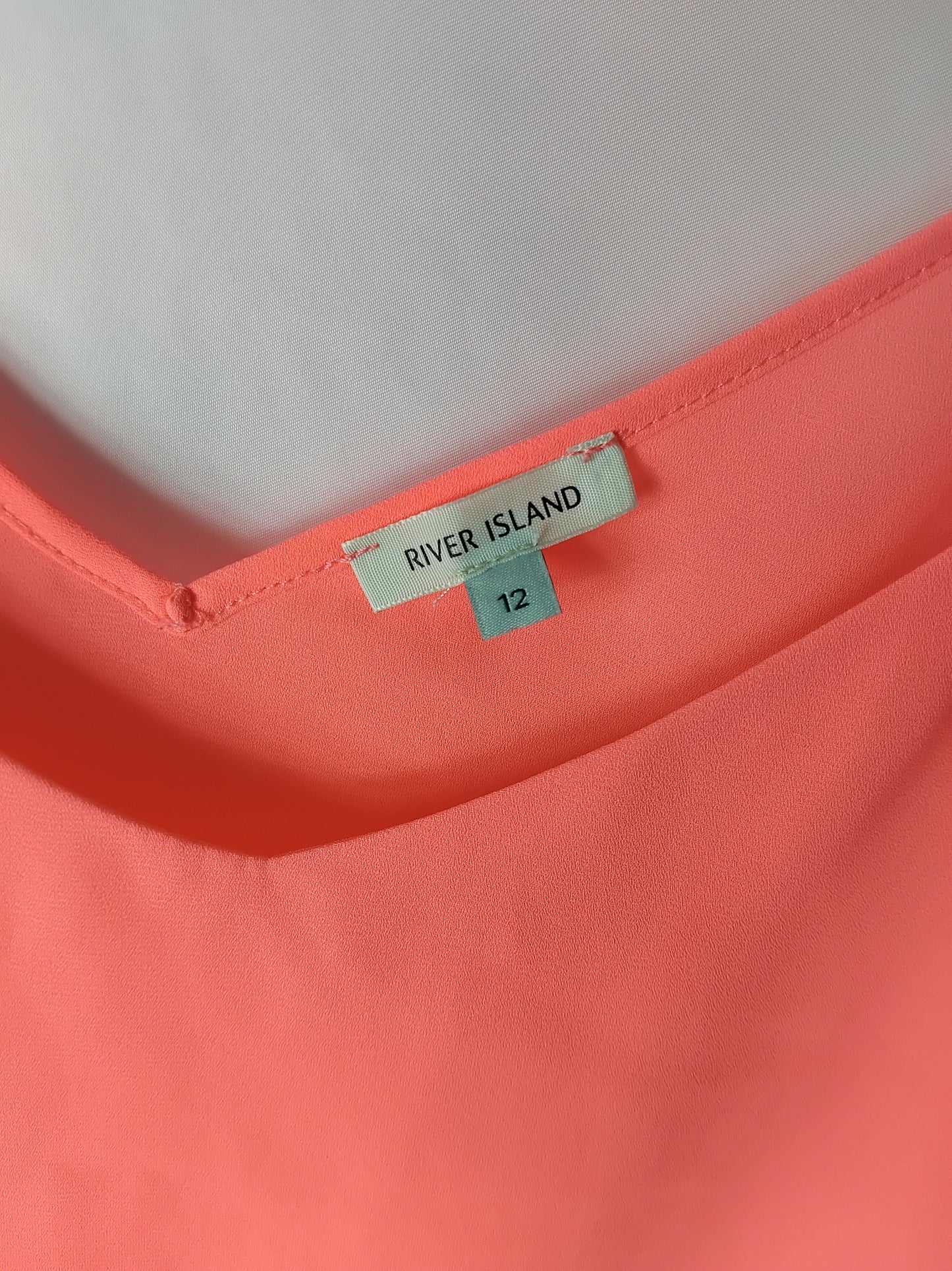 Ladies River Island Salmon Pink Vest Top - Size 12
