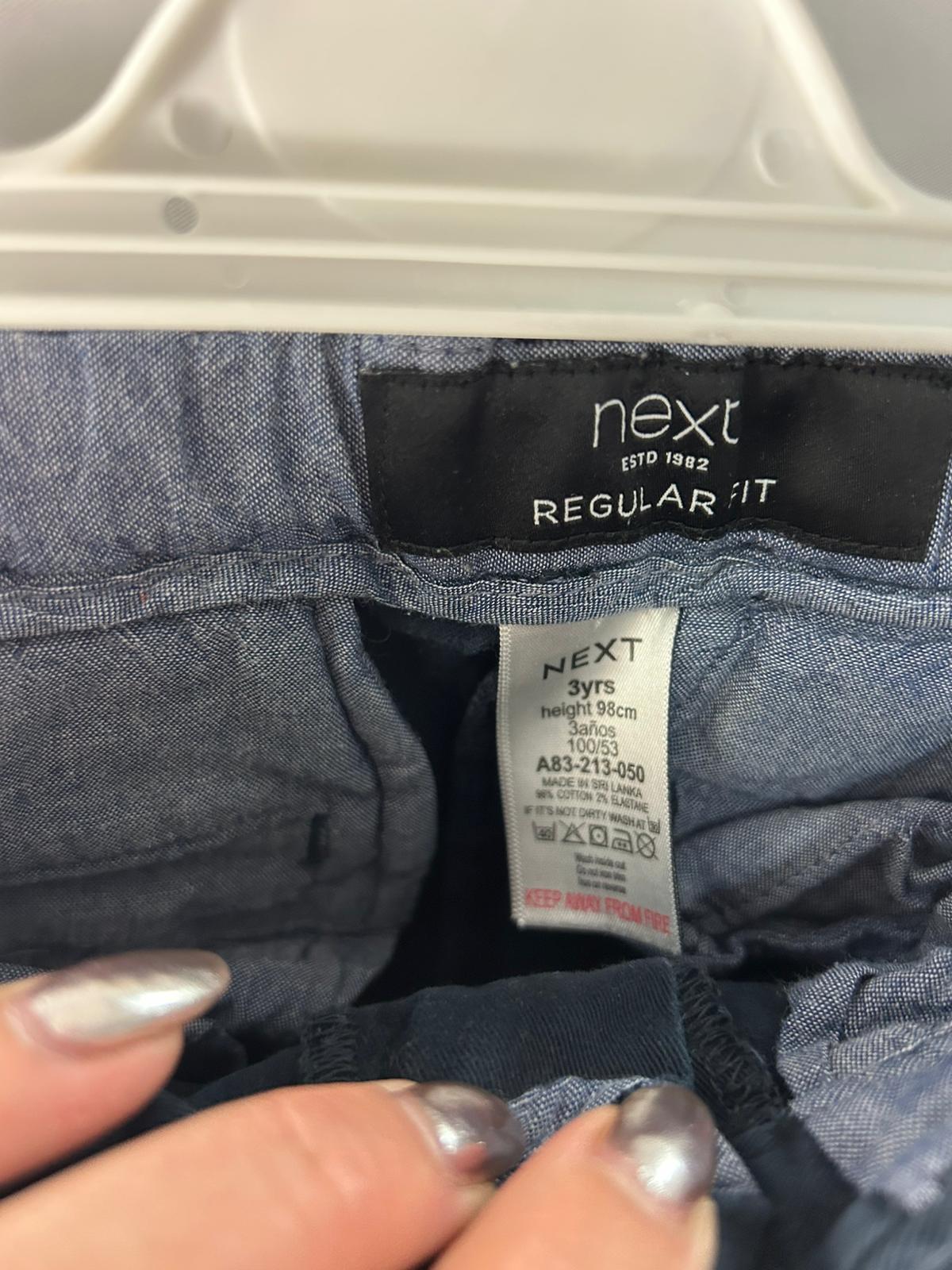 Kids NEXT Deep Blue Chinos - Age 3 Years