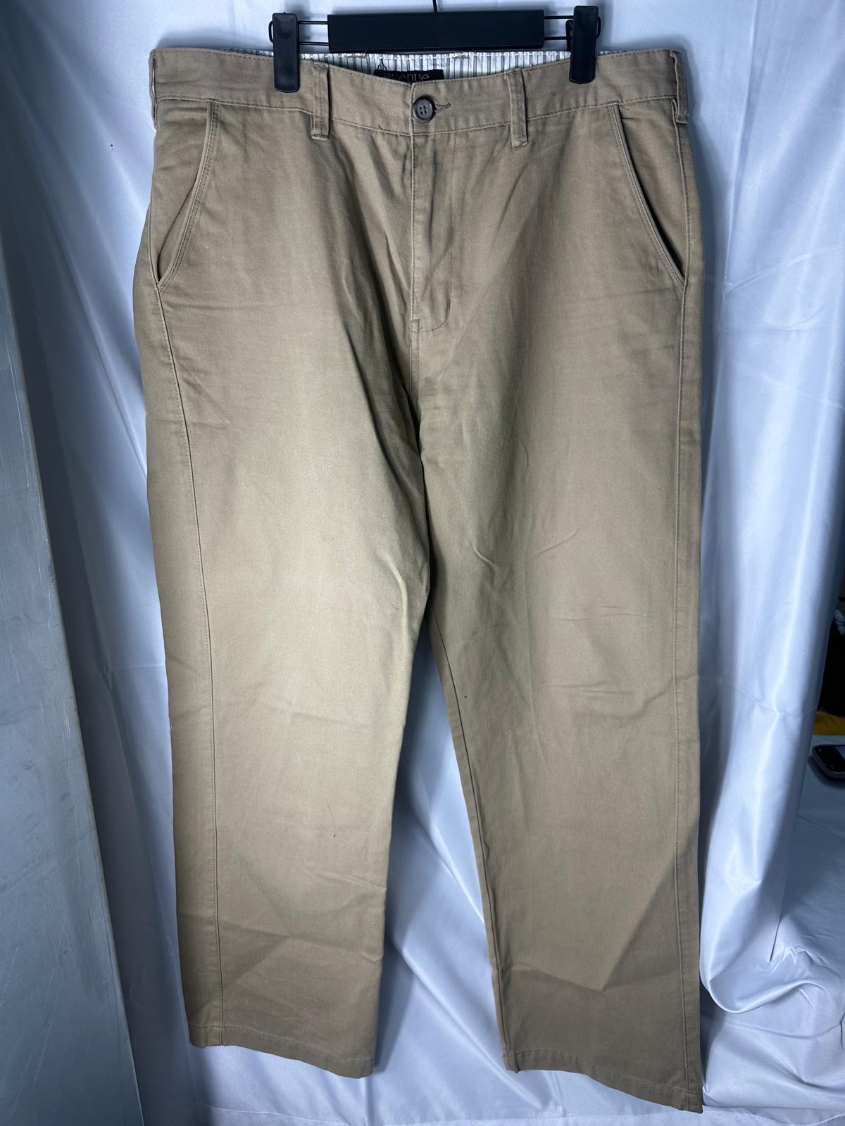 Men's AVENUE Trousers Tan Chinos - Size 36R