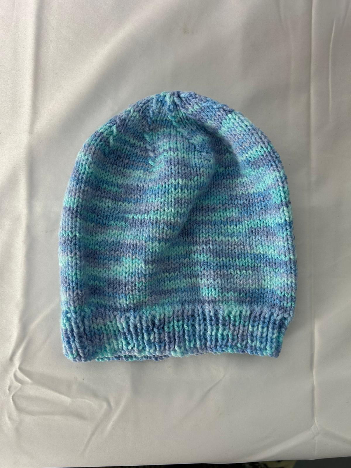 Kids hat blue mottled - Rough age 5-12