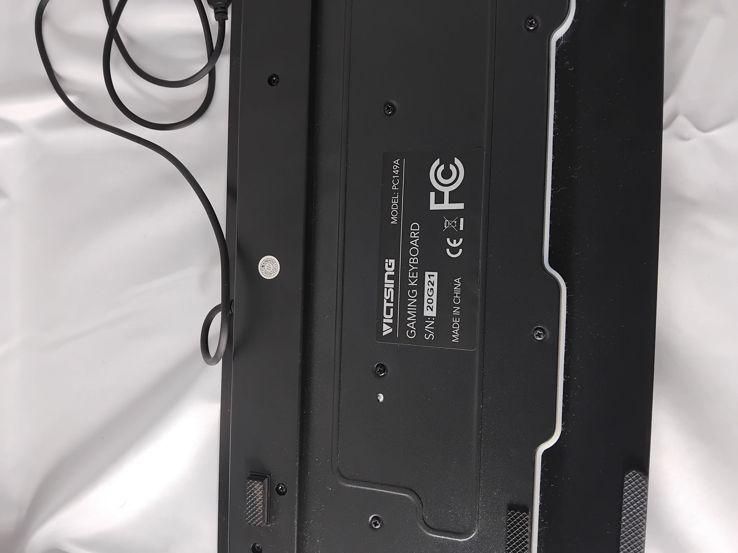 Large gaming keyboard with RGB lights