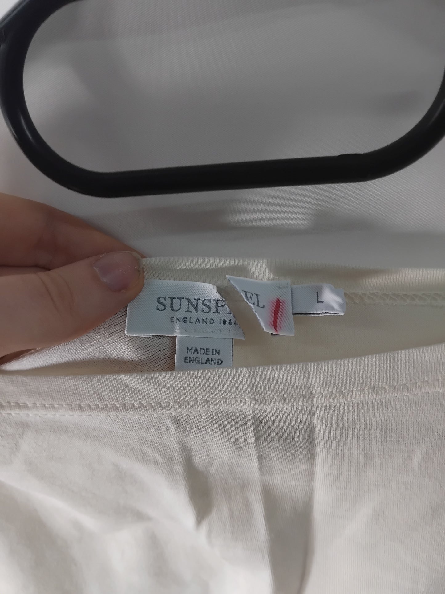 Ladies top Sunspel beige long-sleeved  - Size L