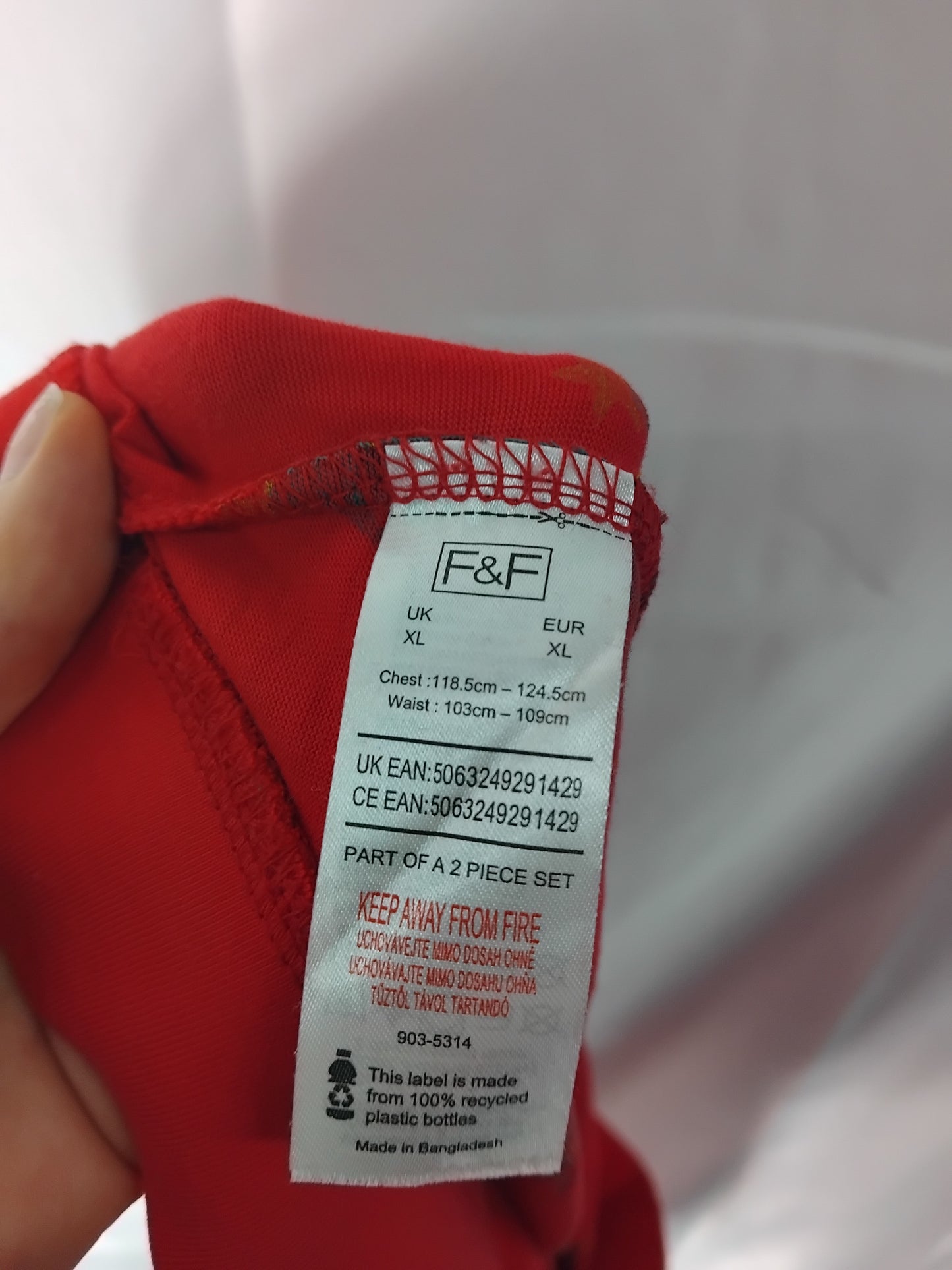 Ladies Pyjama bottoms - Red Trees - Size XL