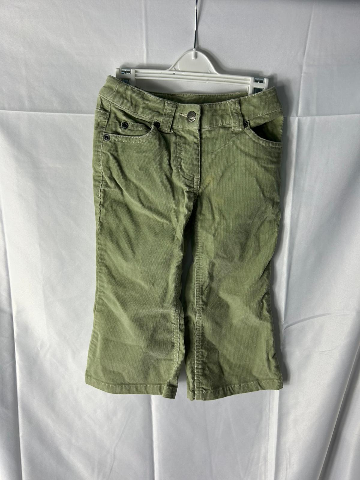 Kids MINI BODEN Trousers Green Corduroy - Age 3 Years
