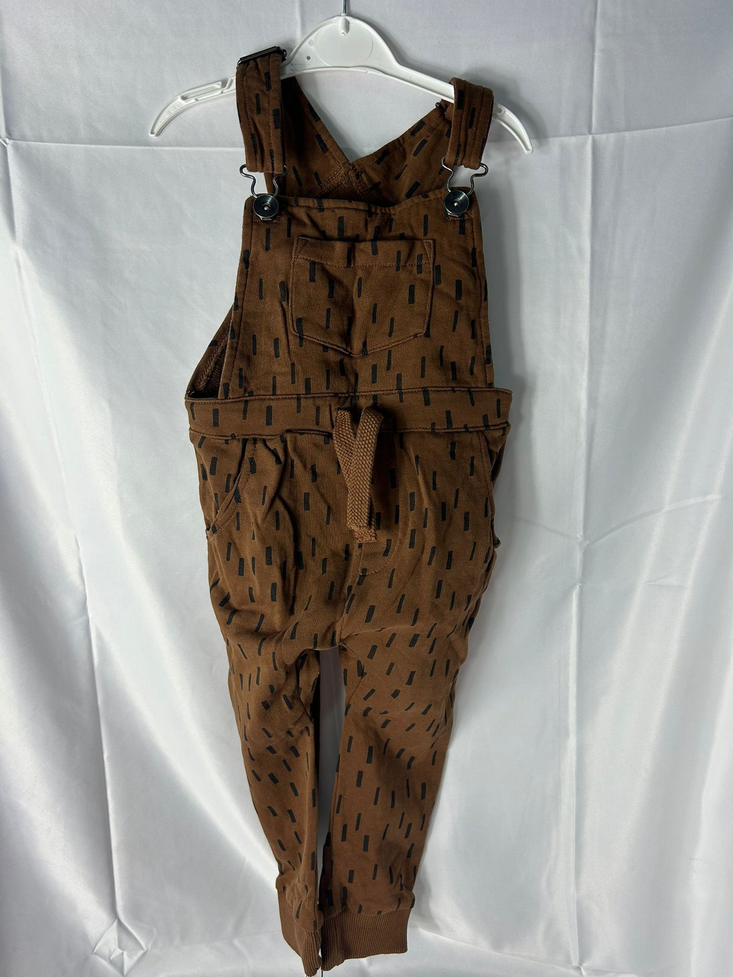 Kids Boys TU Dungarees Brown with Black pattern  - Age 2-3 Years