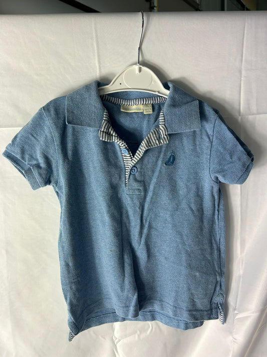 Kids JOJO blue polo top - Age 2-3 Years