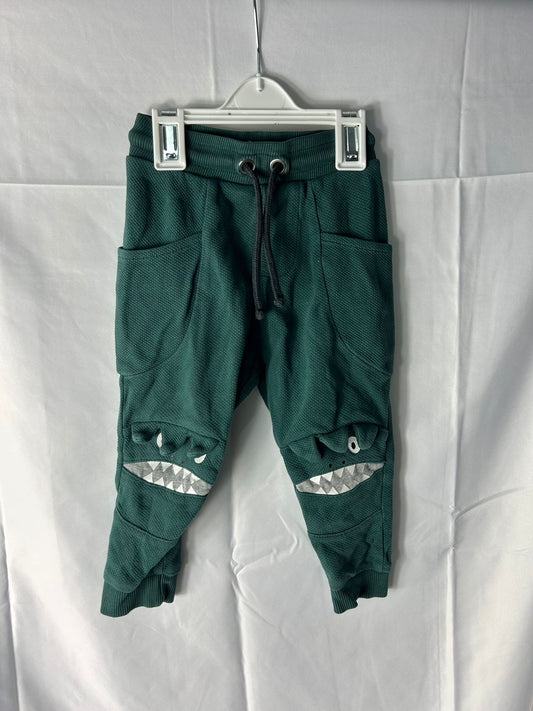 Kids Green Joggers Monster Knees - Age 1-1½ Years